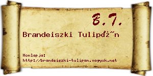 Brandeiszki Tulipán névjegykártya