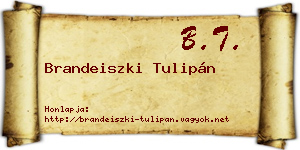 Brandeiszki Tulipán névjegykártya