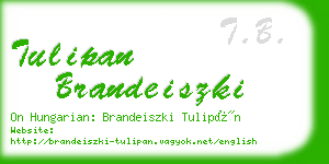 tulipan brandeiszki business card